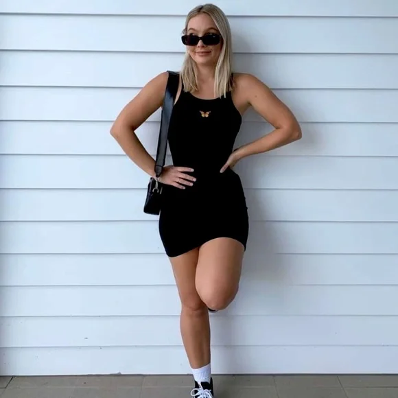 Princess Polly Butterfly Tank Mini Dress Sz. 12 - Picture 5 of 10